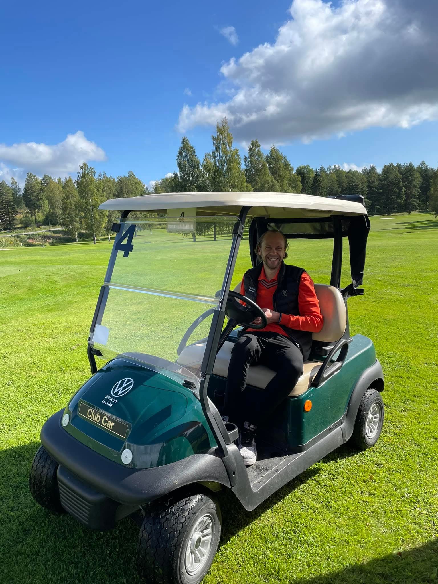 Golfbil på en golfbana